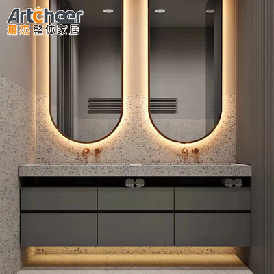 Tradisional Hollywood Mirror Floating Antique Bathroom Vanity Dengan Cermin Termasuk