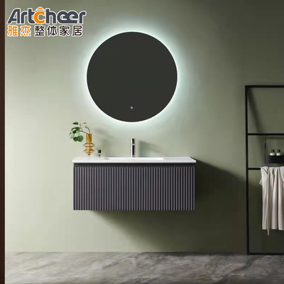 Tidak ada keran Pintu Panel Desk Lacquer Organizer Makeup Cabinet untuk kamar mandi Vanity